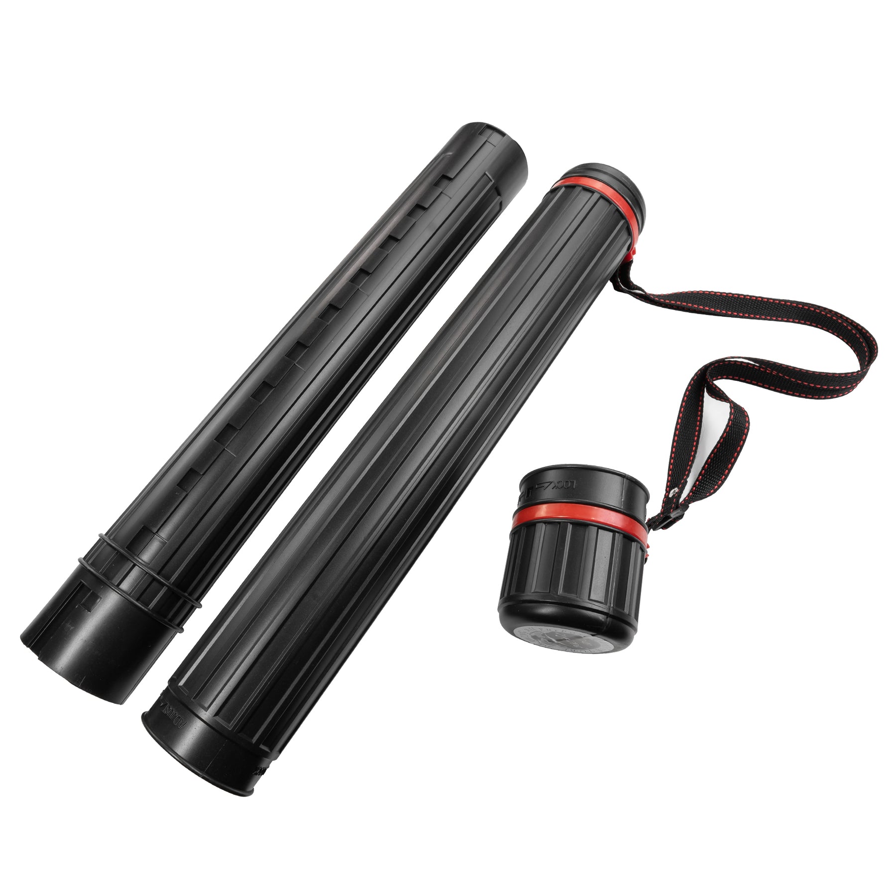 Pacific Arc - Expandable Poster Storage Mailing Tube, for Blueprint, Artwork, Plans, Drafting - Hard Plastic Black