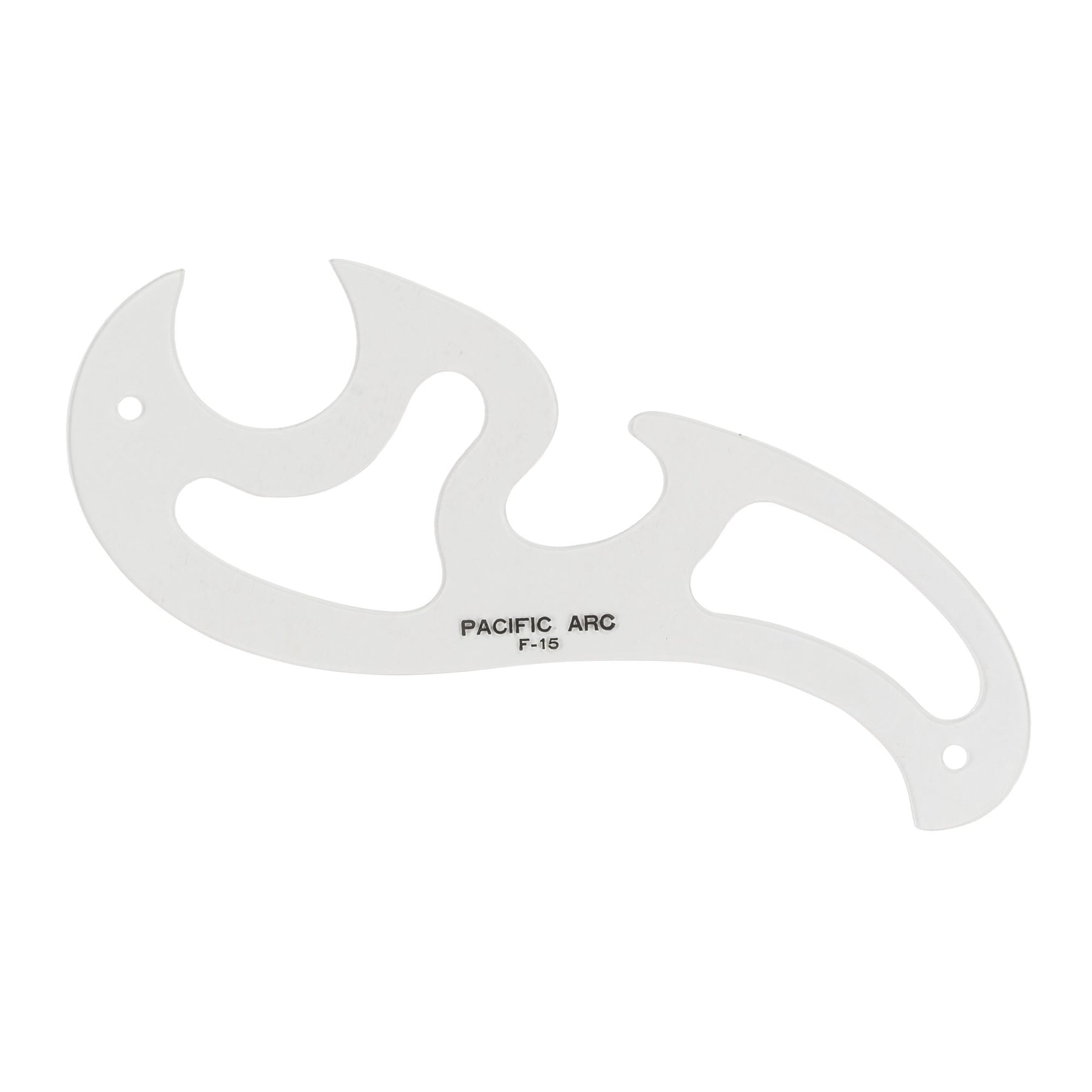 Pacific Arc,Professional French Curves, Acrylic, Plain Edge, 5.25 Inches