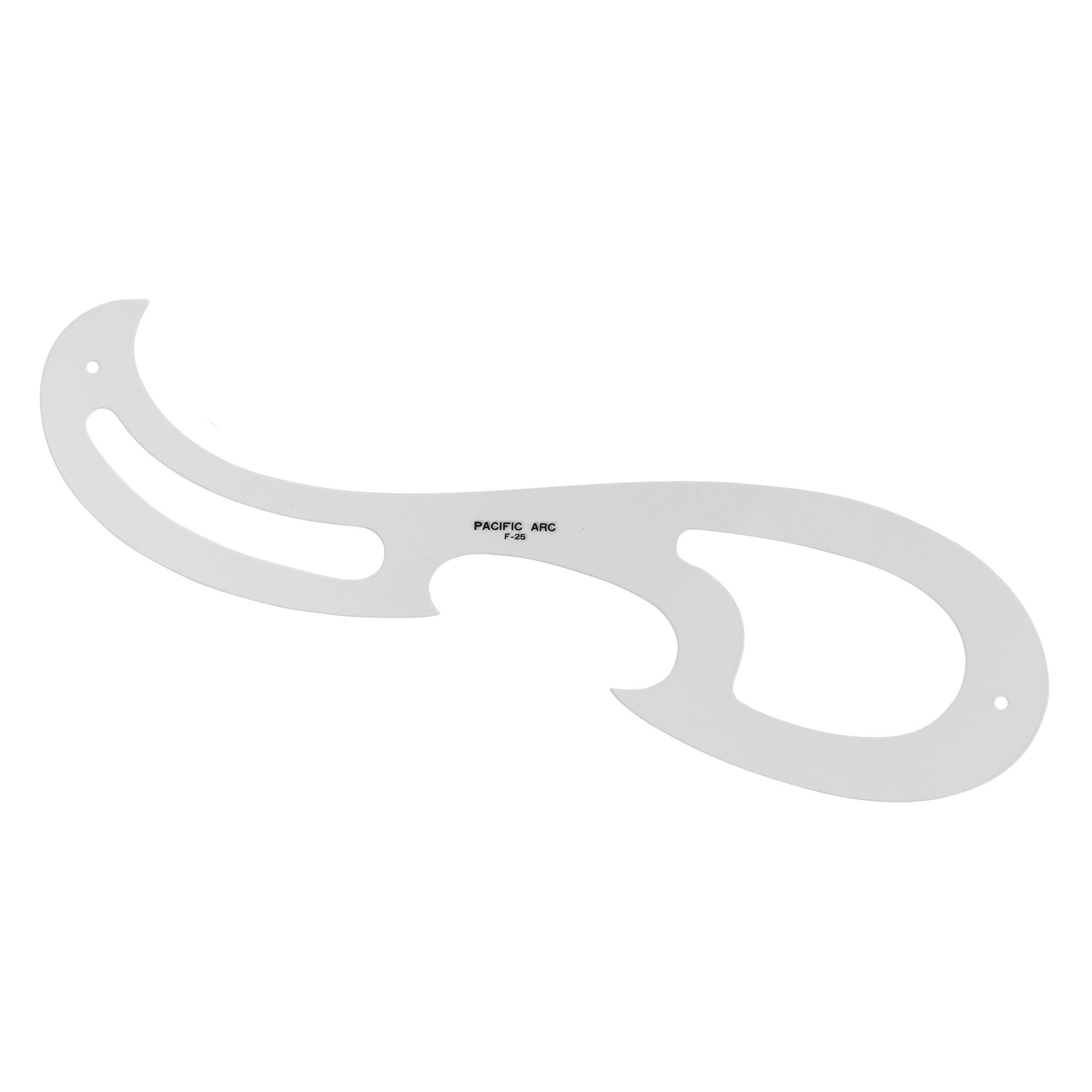 Pacific Arc,Professional French Curves, Acrylic, Plain Edge, 5.25 Inches