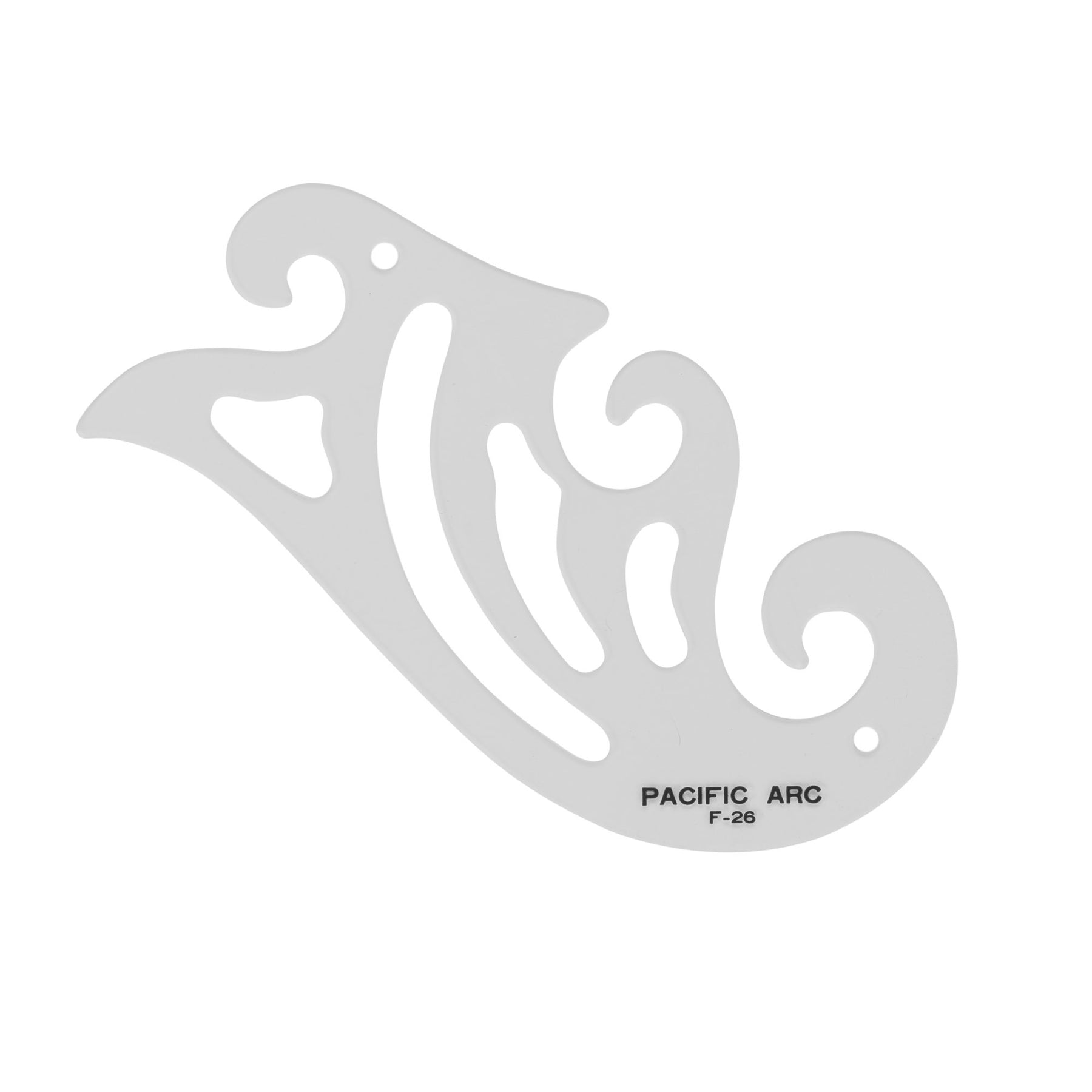 Pacific Arc,Professional French Curves, Acrylic, Plain Edge, 5.25 Inches