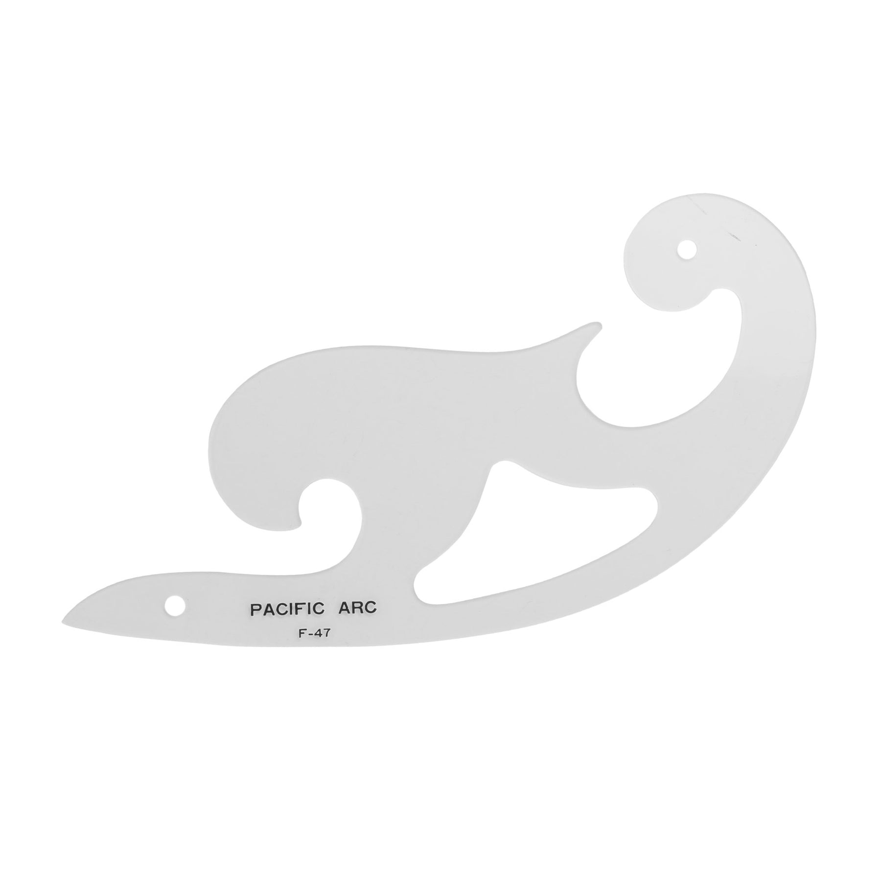 Pacific Arc,Professional French Curves, Acrylic, Plain Edge, 5.25 Inches