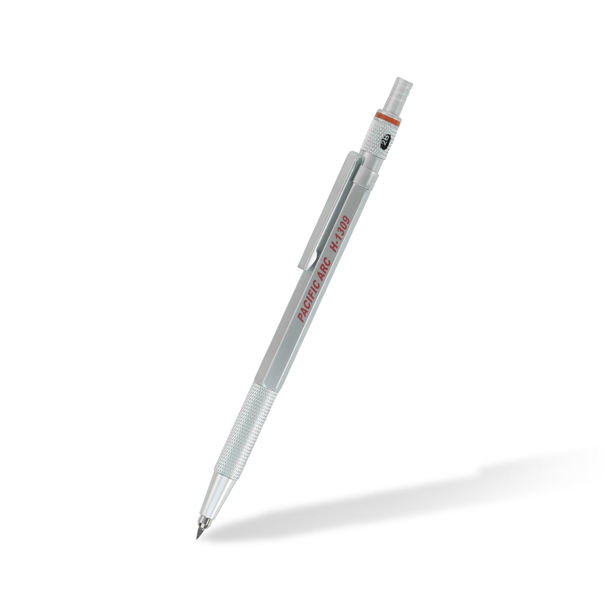 Pacific Arc, Premium Gravity Feed Technical Lead Holder All Metal Silver 2 mm