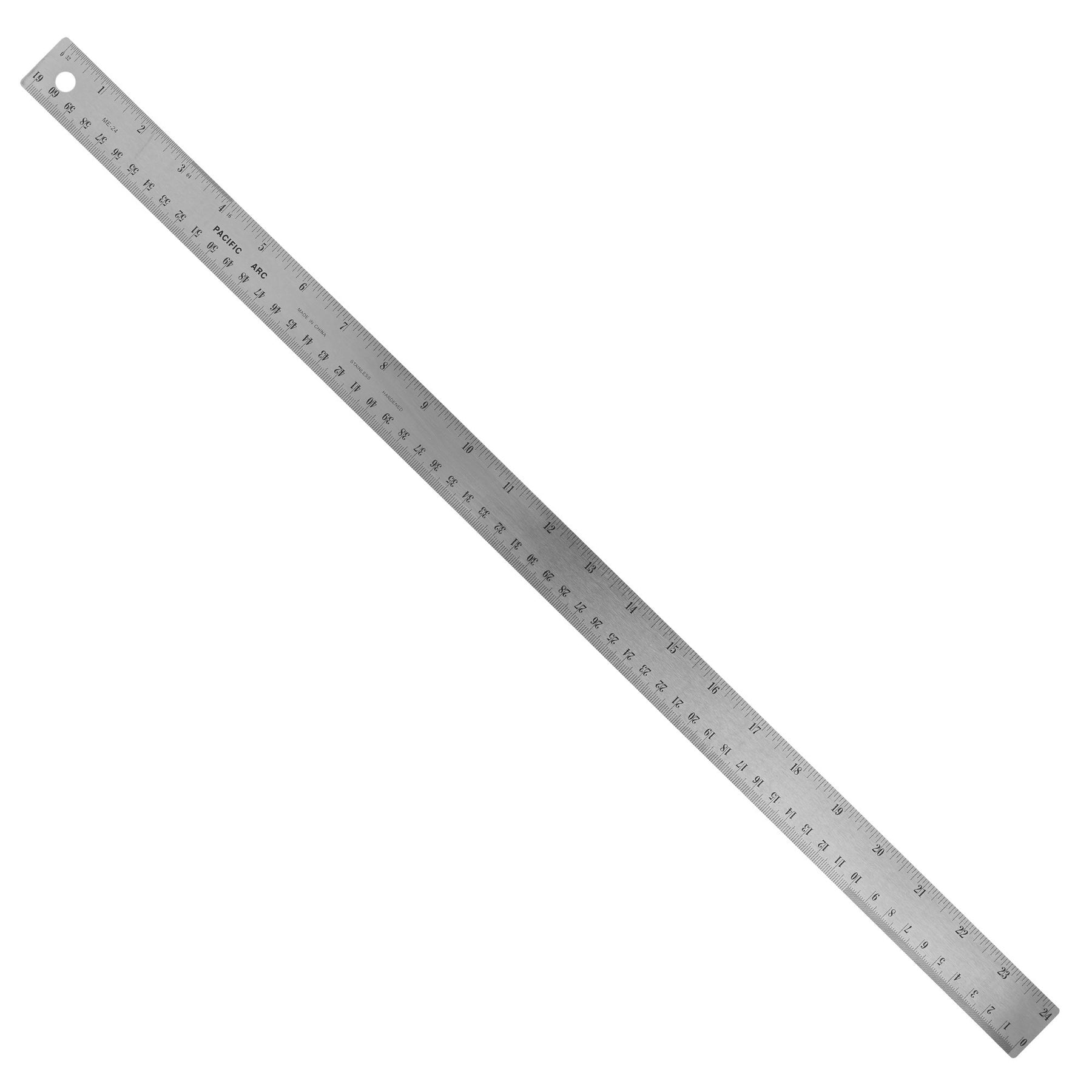 Pacific Arc | Stainless Steel Ruler with Imperial (Inches) and Metric(mm) | Rubber Back or Cork Back