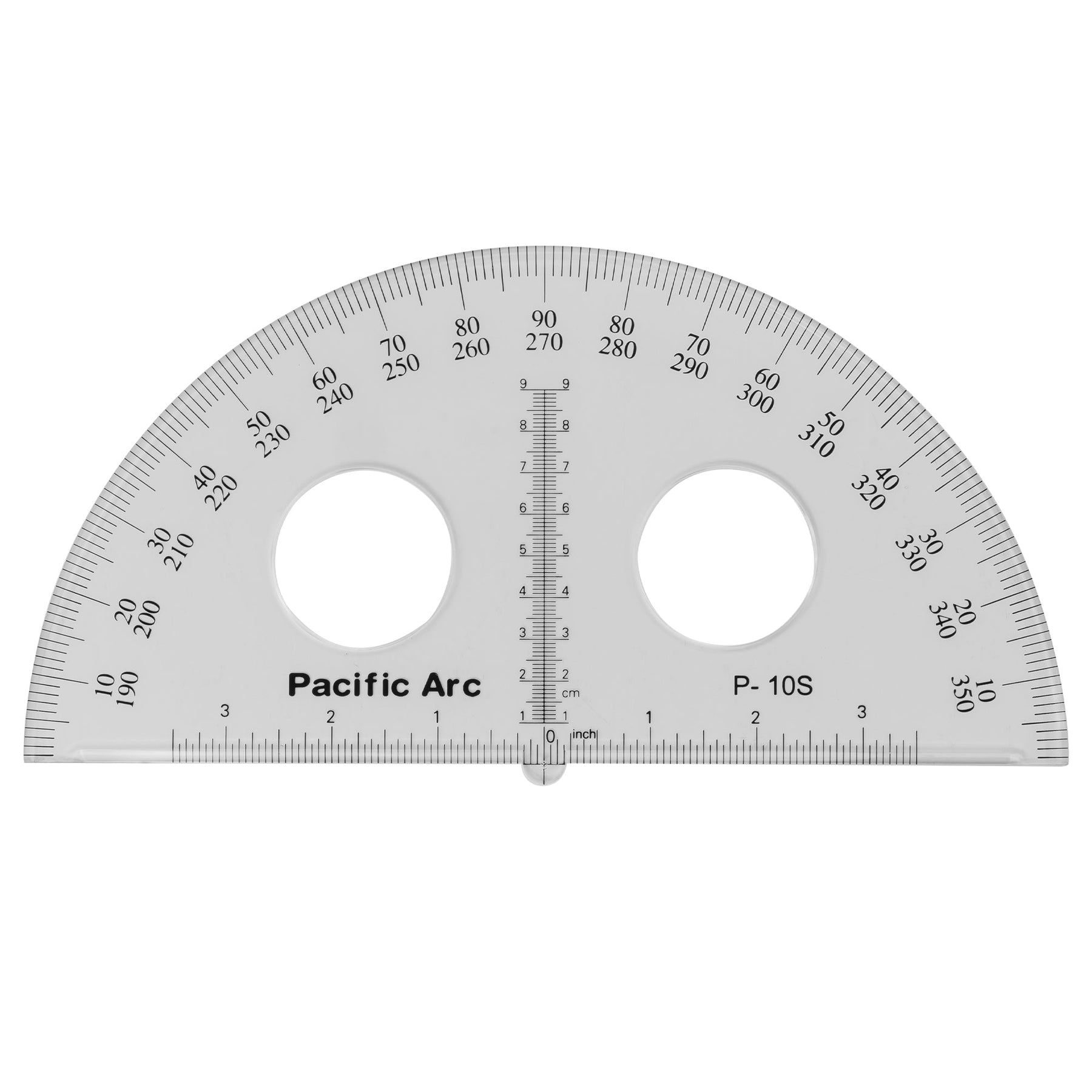 Pacific Arc's 180 degree Plastic Protractor Clear Ruler