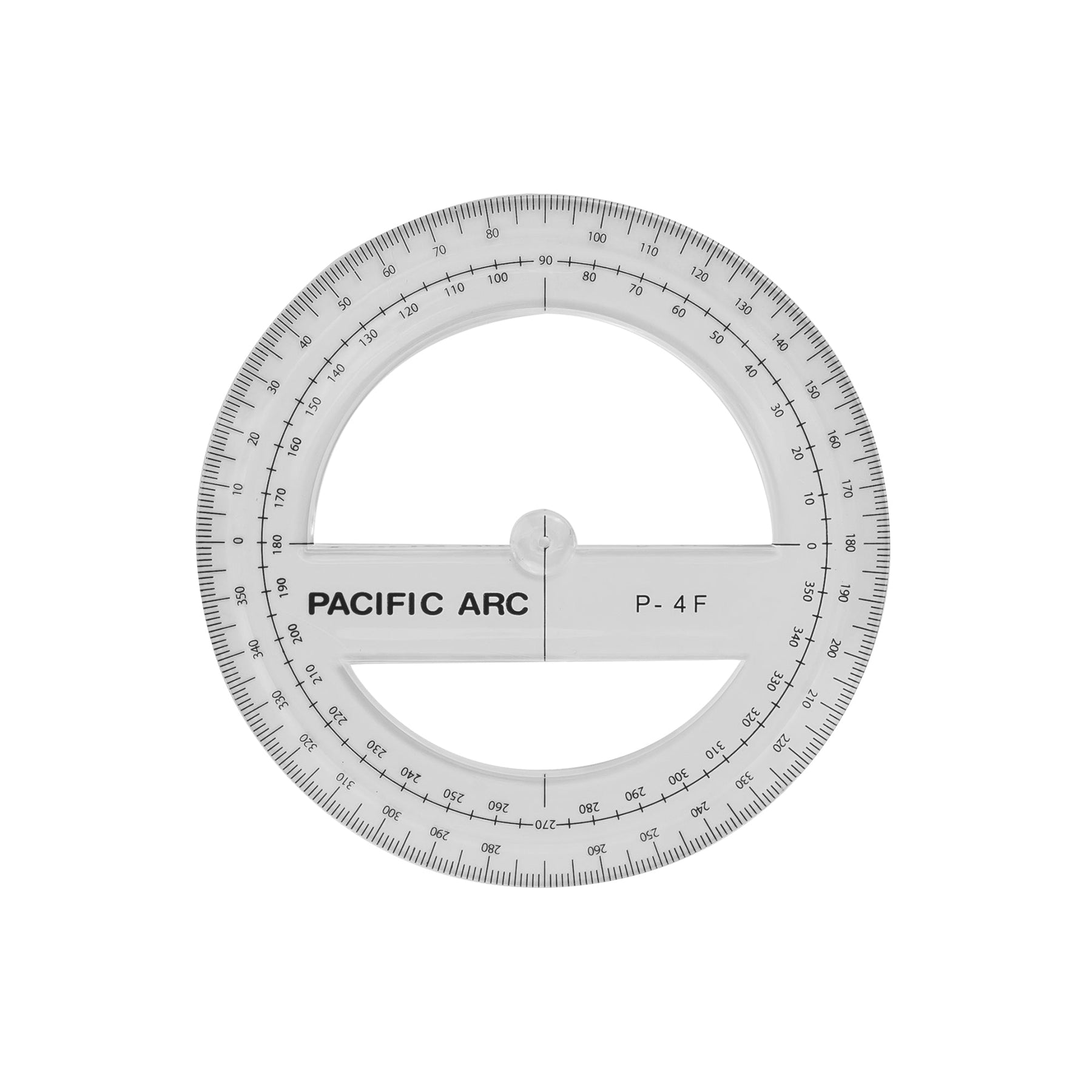 Pacific Arc's 180 degree Plastic Protractor Clear Ruler
