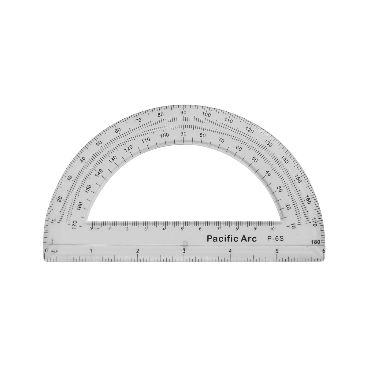 Pacific Arc's 180 degree Plastic Protractor Clear Ruler
