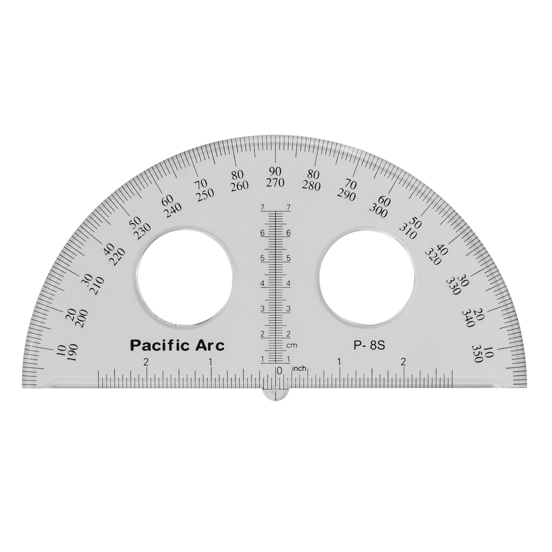 Pacific Arc's 180 degree Plastic Protractor Clear Ruler