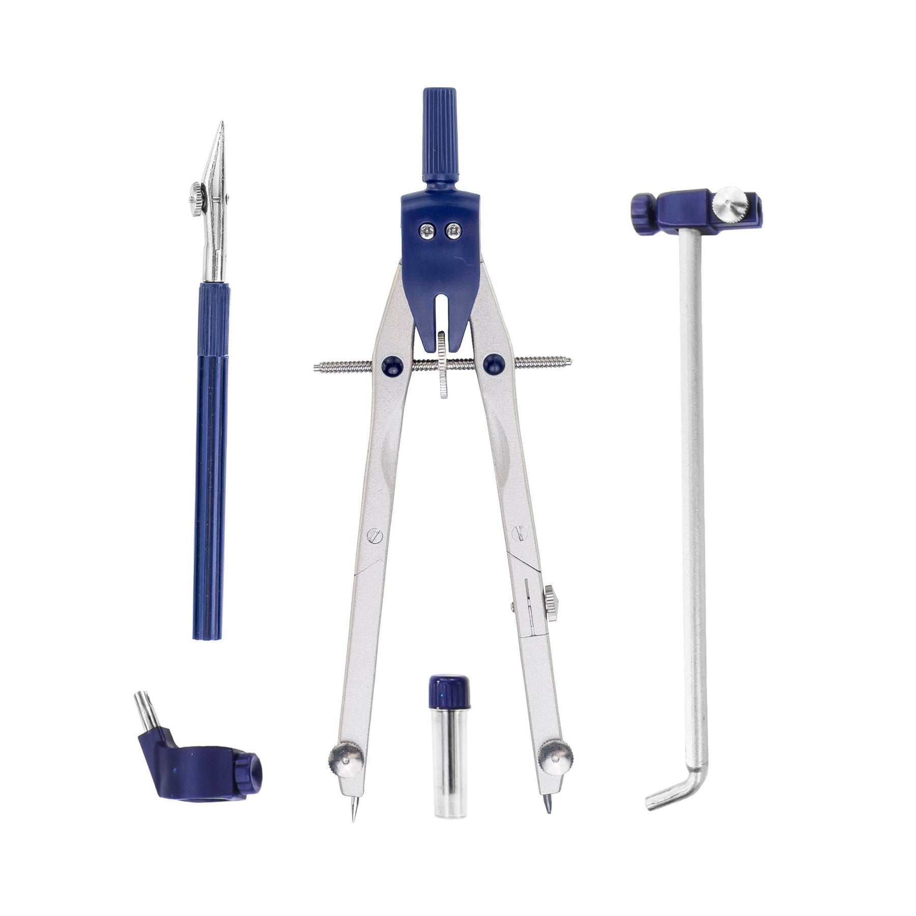 Pacific Arc, Quick Speed Bow Compass with 6 inch Divider, Universal Adaptor, 6 inch Break Leg, and Replacement Lead.