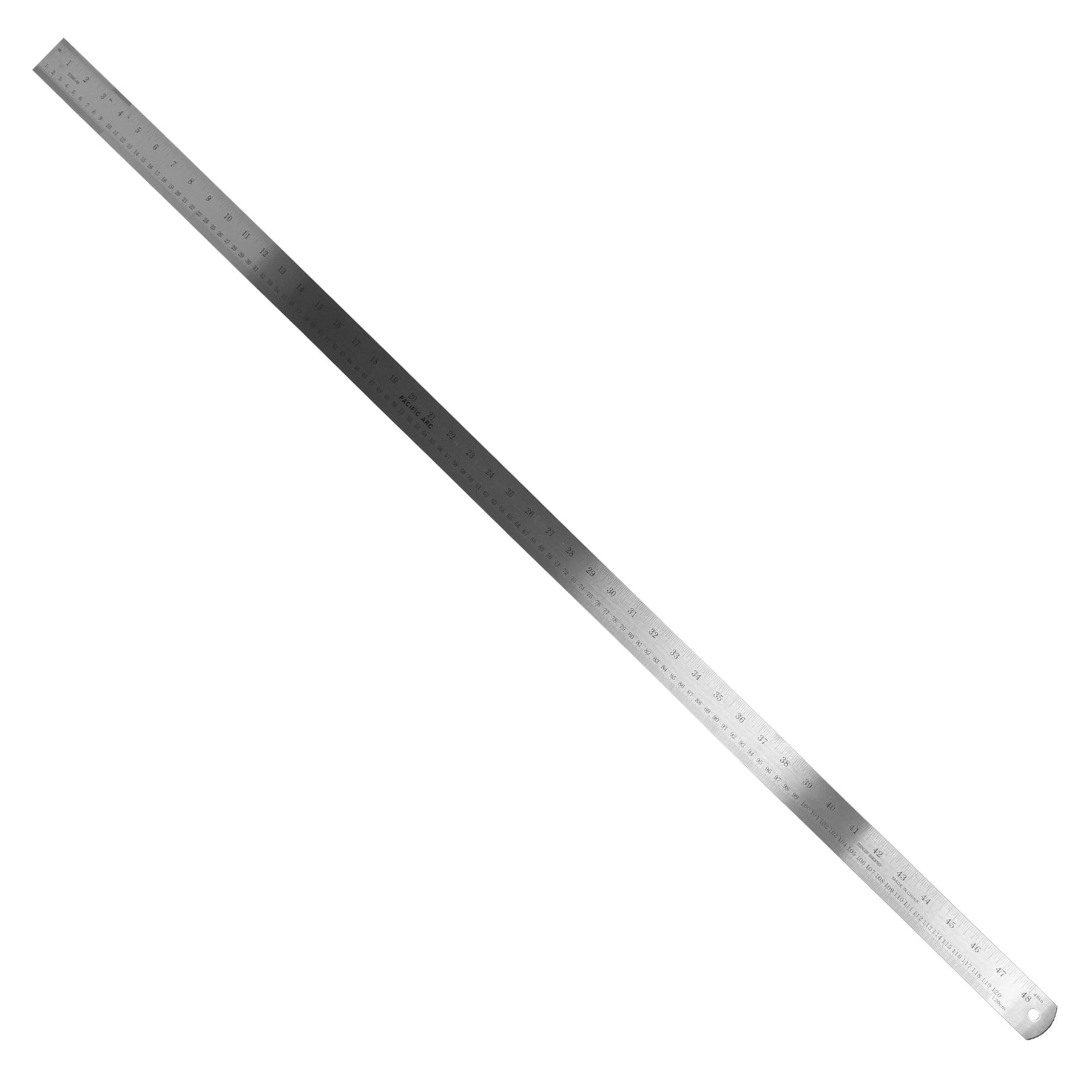Pacific Arc, Stainless Steel Ruler with Inch/Metric Conversion Table