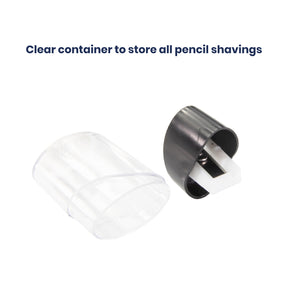 Pacific Arc Hand Held Pencil Sharpener Clear/Black 6 Pack