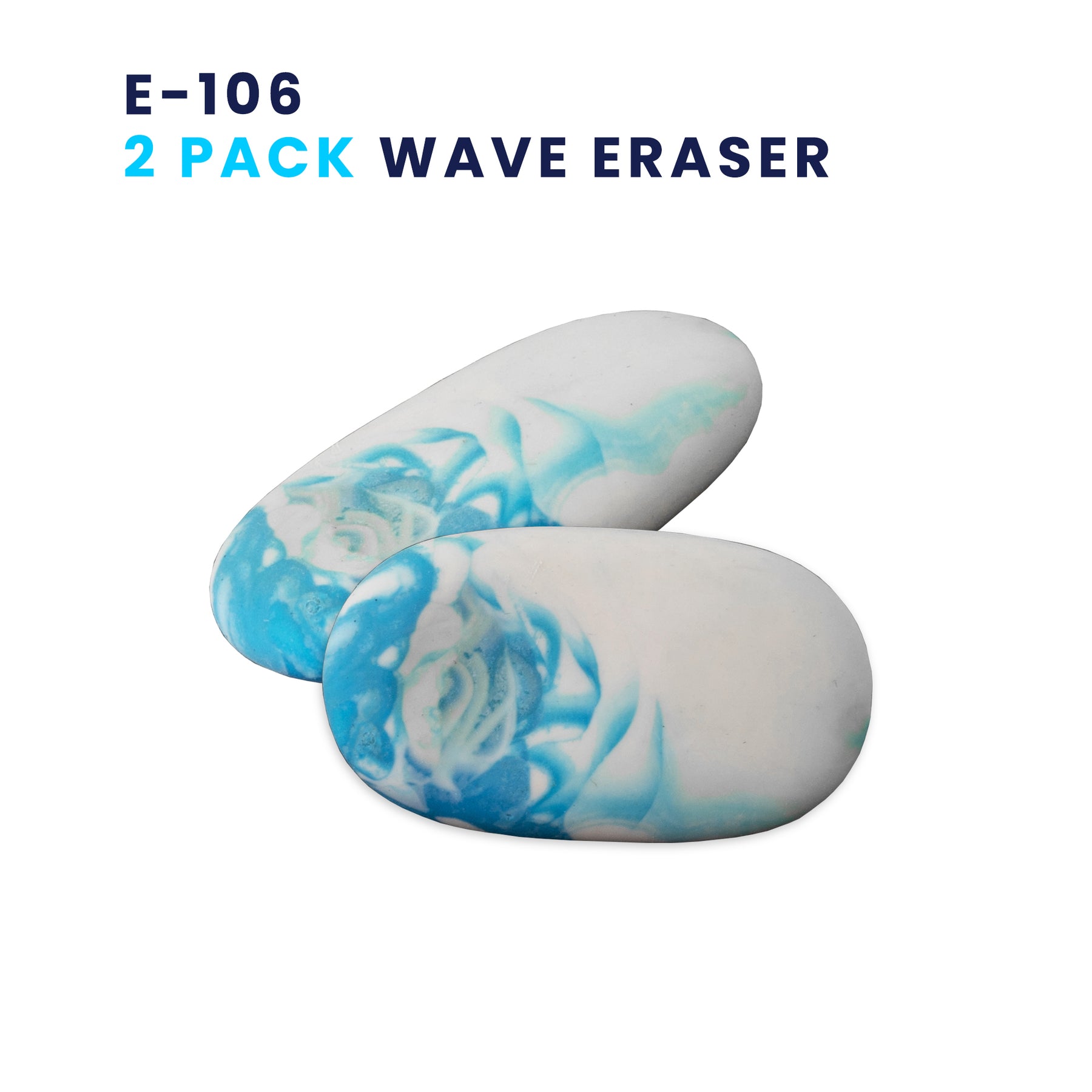 Pacific Arc, New Eraser: Wave - Soft plastic - blue and white