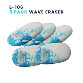 Pacific Arc, New Eraser: Wave - Soft plastic - blue and white