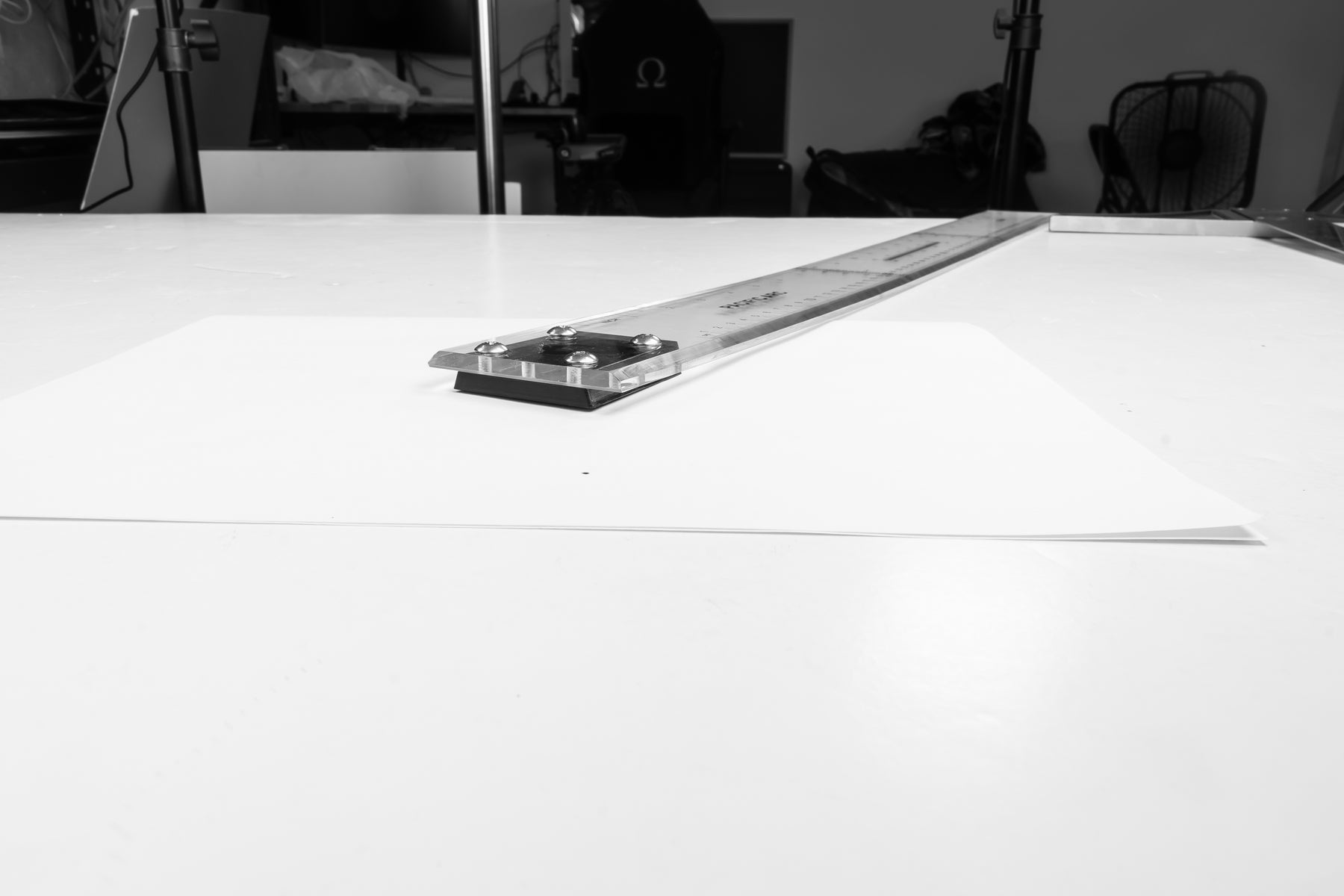 Pacific Arc 18 to 42 Inch T Square, Traditional Acrylic Graduated in Inch and Metric, Detachable Head