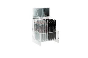 Pacific Arc Premium Gravity Feed Technical Lead Holder Display, All Metal, Silver or Black, 2 mm