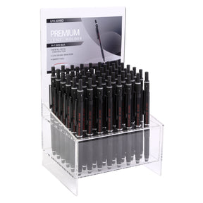 Pacific Arc Premium Gravity Feed Technical Lead Holder Display, All Metal, Silver or Black, 2 mm