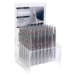 Pacific Arc Premium Gravity Feed Technical Lead Holder Display, All Metal, Silver or Black, 2 mm