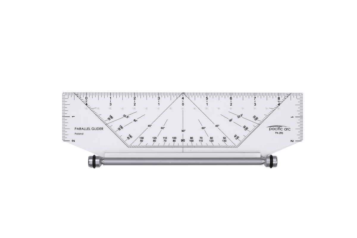 Pacific Arc Rolling Ruler 10 inch or 14 inch  Parallel Rolling Ruler, All in one tool  for architects, draftsmen, students and artists - Use as a T-square, protractor, compass, ruler, and triangle