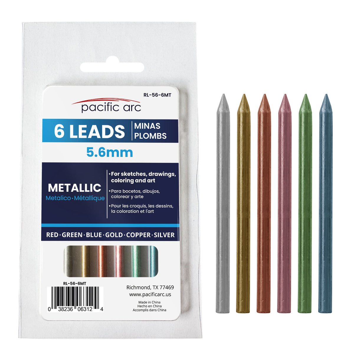 Pacific Arc 5.6mm Lead Holder Refills 6pc Set