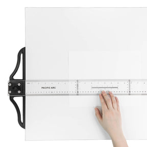 Pacific Arc 18 to 42 Inch T Square, Traditional Acrylic Graduated in Inch and Metric, Detachable Head