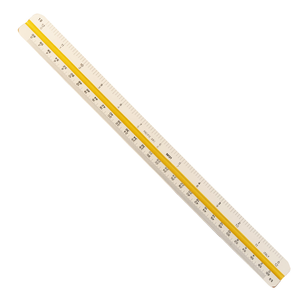 Pacific Arc Professional Engineer Triangular Scale, 12", for professionals and students, premium quality triangular scale with multiple graduations