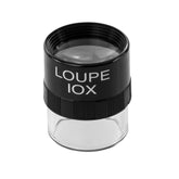 Pacific Arc Analysis Magnifier Loupe with Stand, 10X magnifying glass, Jewelers Loupe for jewelry, coins, slide viewer for old slides, or specimen for Professionals and Hobbyists