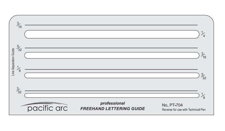 Pacific Pattern On Lettering Pacific Arc - Lettering Template Guides - wide range of letter sizes a