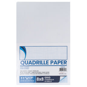 Pacific Arc, Quadrille Paper Pad, 50 Sheets 8.5 Inch x 11 Inch, 4 x 4 Grid