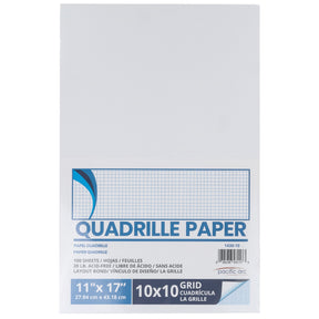 Pacific Arc, Quadrille Paper Pad, 50 Sheets 8.5 Inch x 11 Inch, 4 x 4 Grid