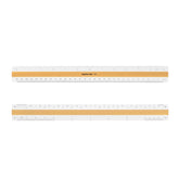 Pacific Arc, Professional 6" or 12" Four Bevel Flat Scale Ruler, Plastic, Architect, Engineer, Metric, and Combo graduations, 4 Bevel Scales for Drafting, Architecture, and Engineering