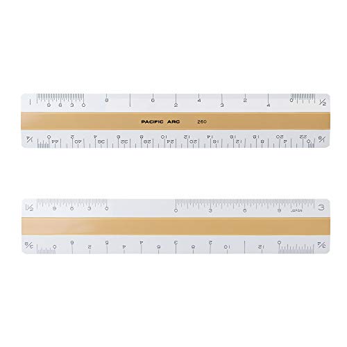 Pacific Arc Flat Scale, 6 inches, Professional Pocket Measuring Scale, Architect & Engineer, Made in Japan