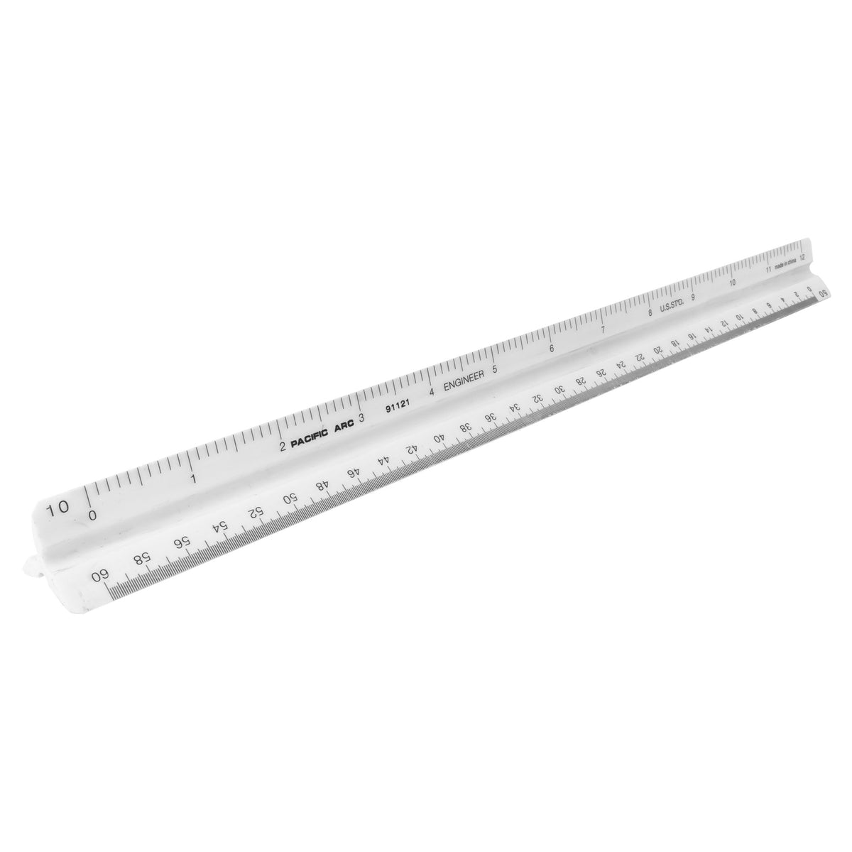 Pacific Arc Stainless Steel Ruler with inch and Pica Measurements, 24 Inches Rubber Backed