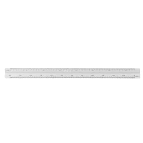 Pacific Arc, Architect Plastic Scale Ruler, Divided by: 1/16th, 3/32, 1/8, 3/16, 1/4, 3/8, 1/2, 3/4, 1, 1-1/2, and 3 inch Scale Degrees. 12 inch