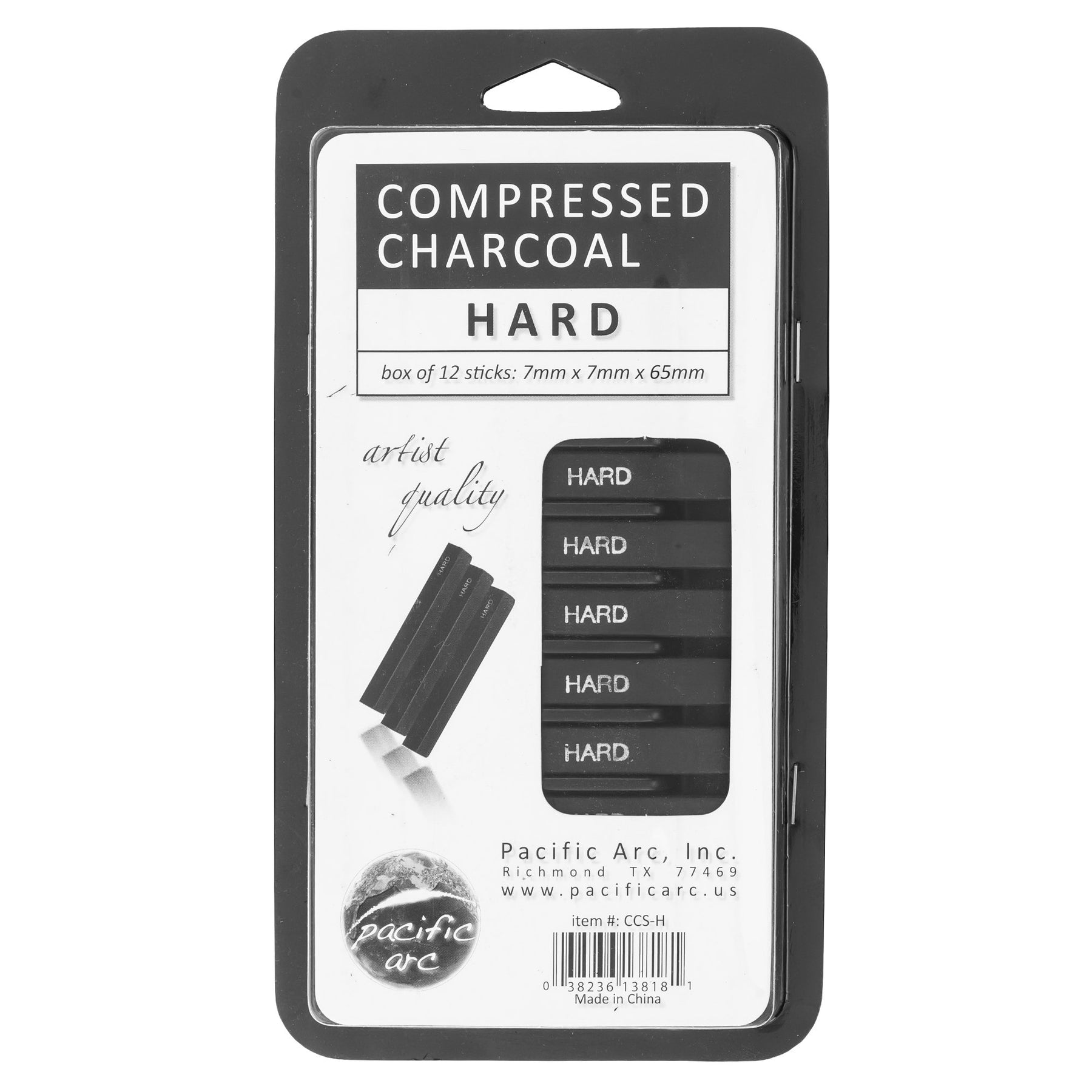 Artist Compressed Charcoal Sticks for Sketching, Drawing, Shading, Soft,  Medium, Hard, Art Supplies Sketch Kits Tools, 6-Piece Boxed
