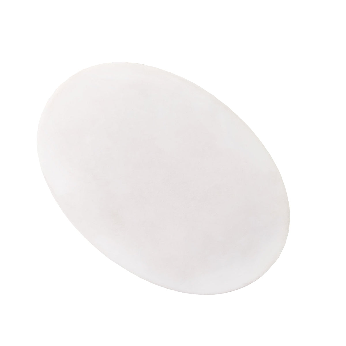 Eraser: Pebble - thin, round plastic - white