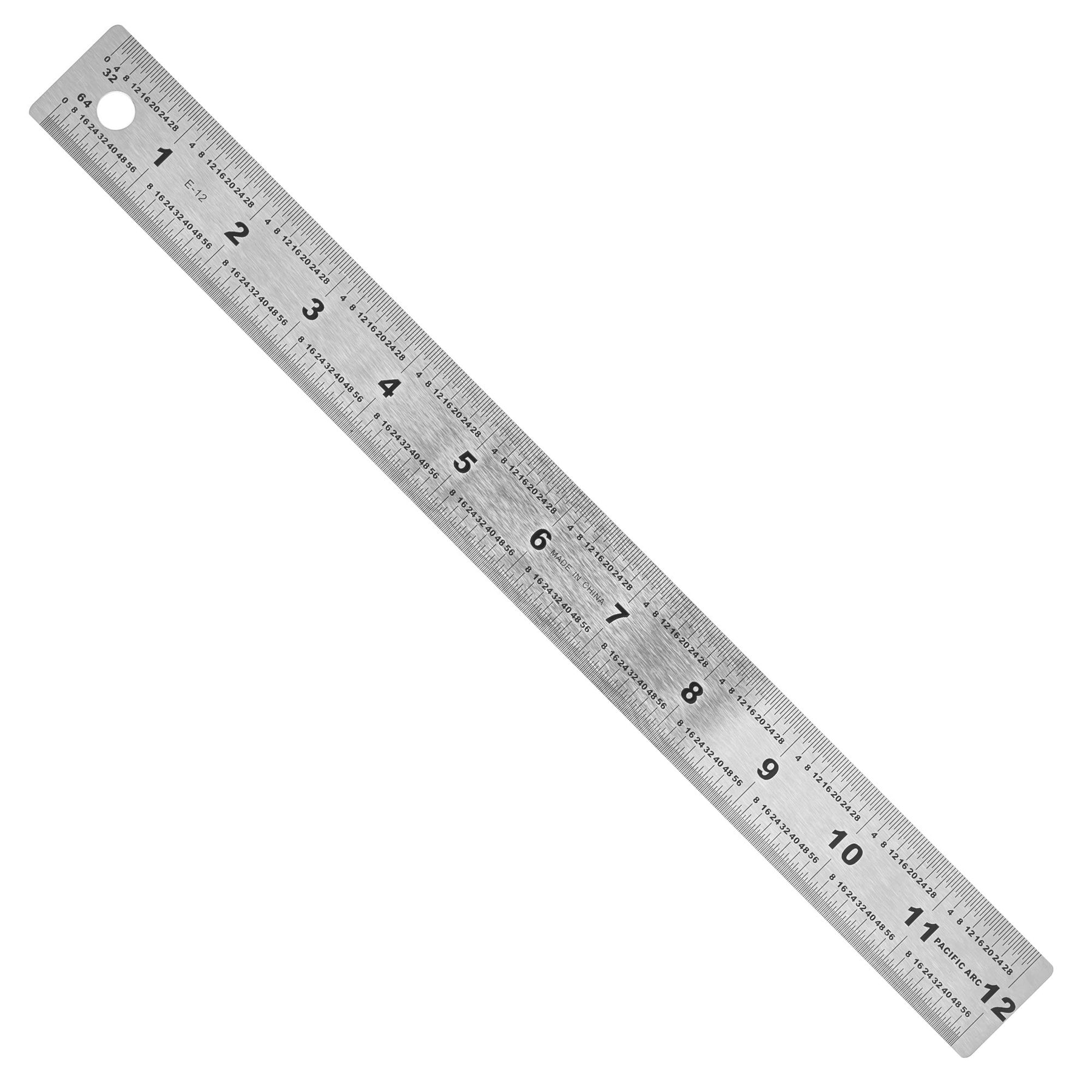 Pacific Arc Stainless Steel Ruler with 32nd and 64th Graduations