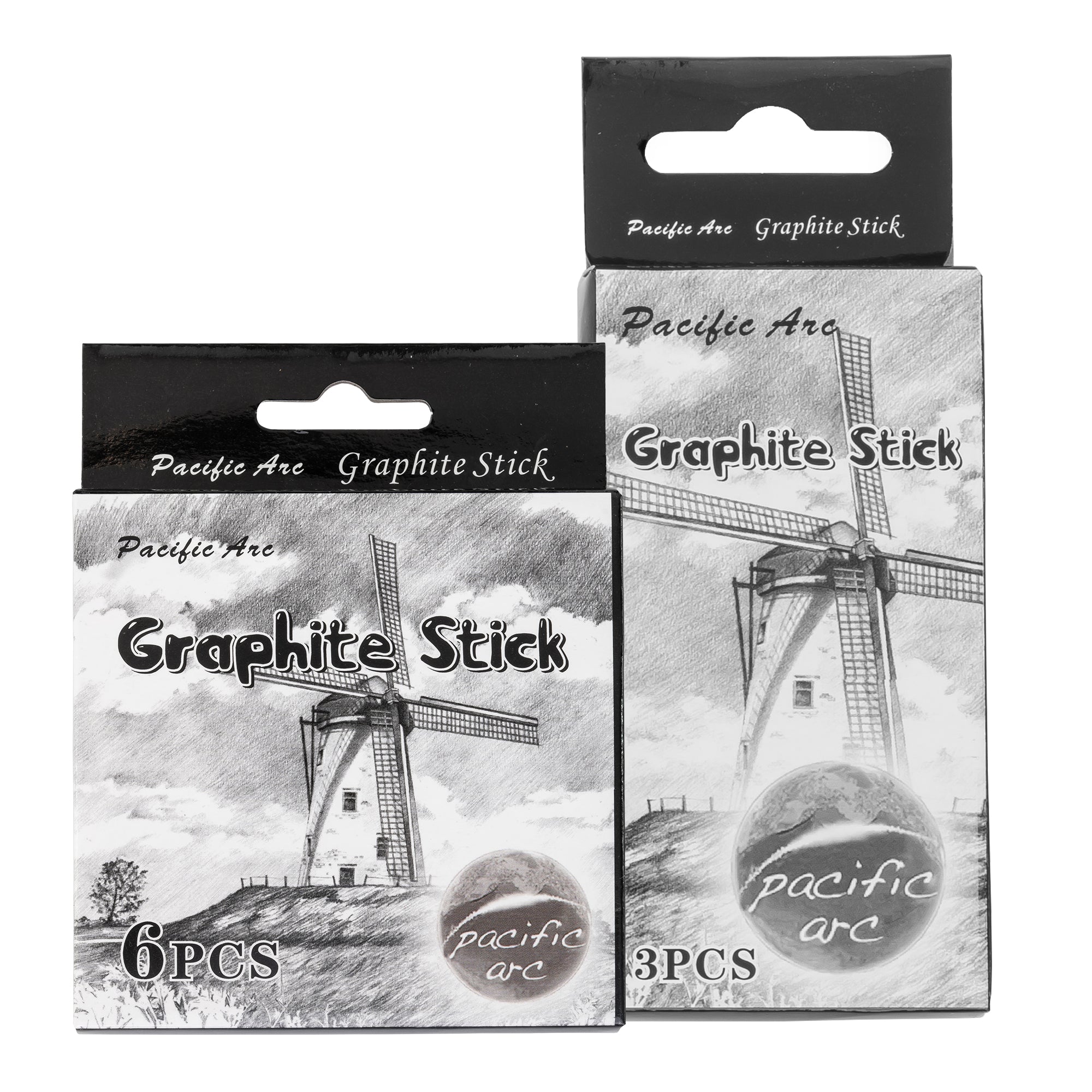 Graphix Click Sticks Pacific Arc Premium Graphite Drawing Pencils for Artists, Set - Profes