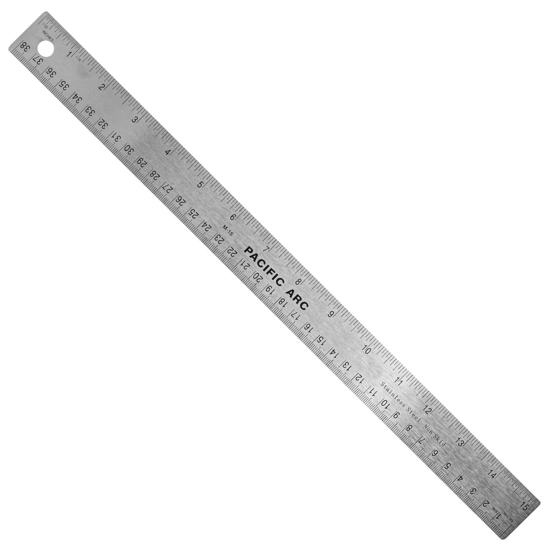 Pacific Arc Stainless Steel 6 Inch Metal Ruler Non-Slip Cork Back, with  Inch and Metric Graduations - 038236018049