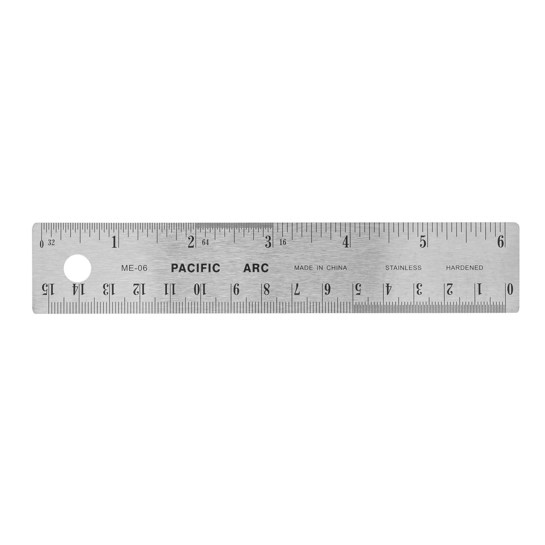 Pacific Arc ME18 Stainless Steel Cork Back Ruler inch / Metric 18 inch