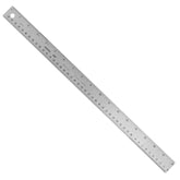 Pacific Arc Stainless Steel Ruler with Inch and Metric(mm), Non Skid Cork or Rubber Back