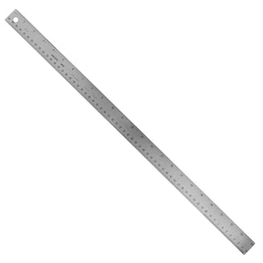 Pacific Arc Stainless Steel Ruler with Inch and Metric(mm), Non Skid Cork or Rubber Back