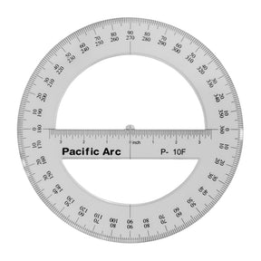 Pacific Arc's 180 degree Plastic Protractor Clear Ruler