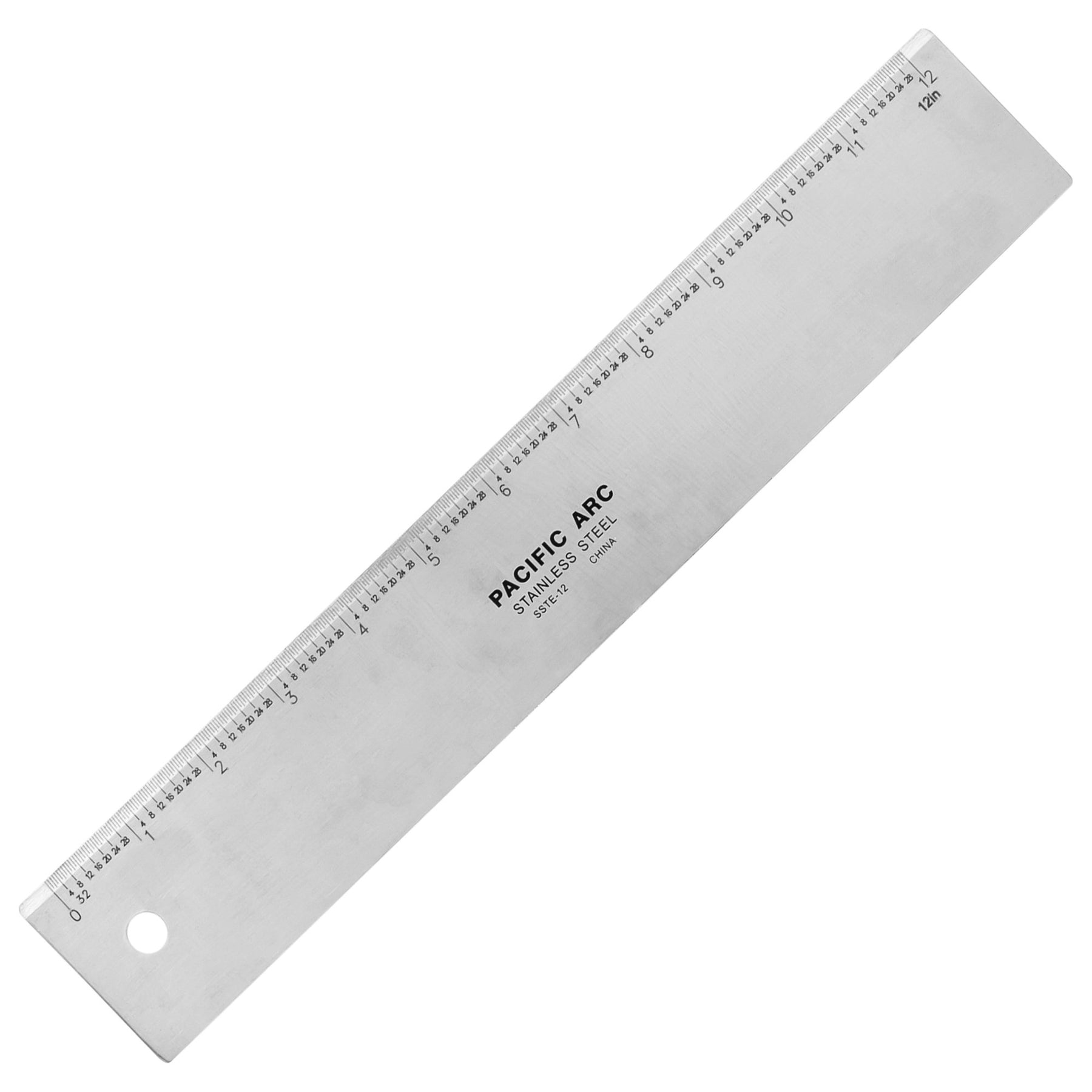 Pacific Arc, 12" Straight Edge Stainless Steel 0.09" Thick Steel, Heavy Duty